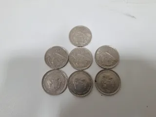 7 Monedas 50 Pesetas 1957 Franco Caudillo