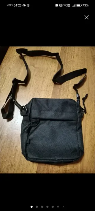 Borsello uomo in tessuto nero