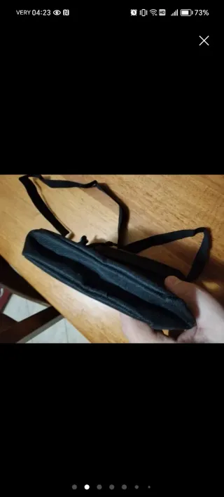 Borsello uomo in tessuto nero