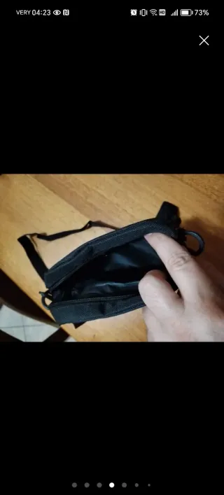 Borsello uomo in tessuto nero