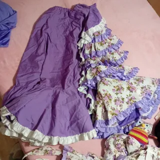 Vestido Flamenco Volantes Morado