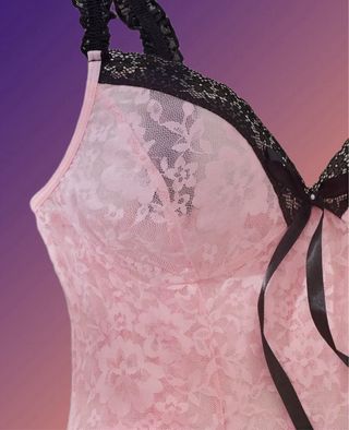 Conjunto Lencería Sexy Encaje Rosa Talla Única