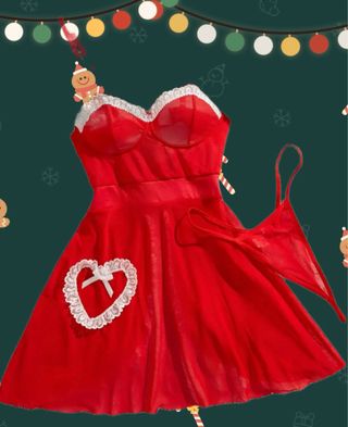 Conjunto sexy rojo talla única