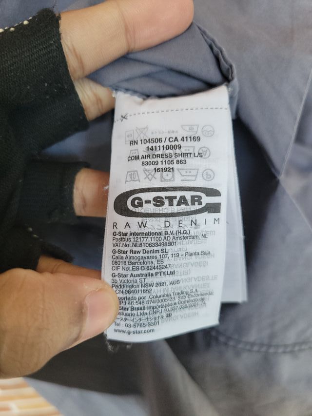 Camisa G-Star RAW Gris Talla S