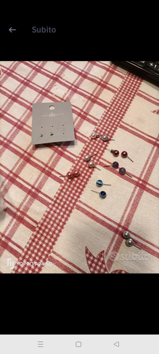 7 paia Orecchini anallergici vari