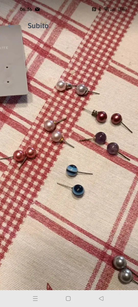 7 paia Orecchini anallergici vari