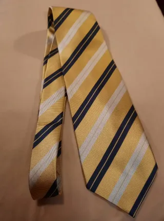 Corbata Giorgio Mariani Italiana Rayas Doradas