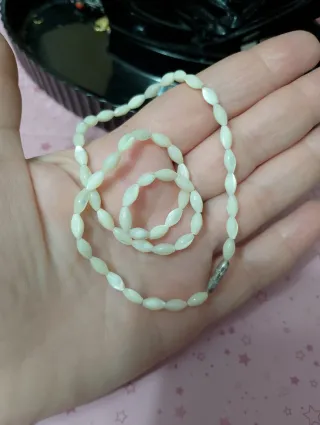 Collana madreperla bianca e argento