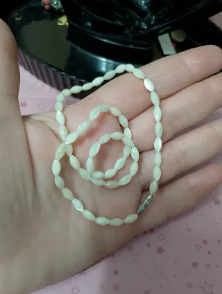 Collana madreperla bianca e argento