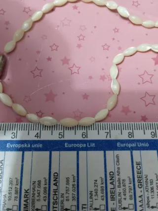 Collana madreperla bianca e argento