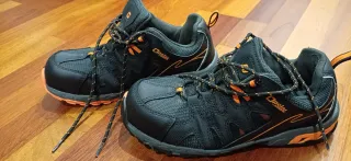 Scarpe di sicurezza da lavoro nere e arancioni