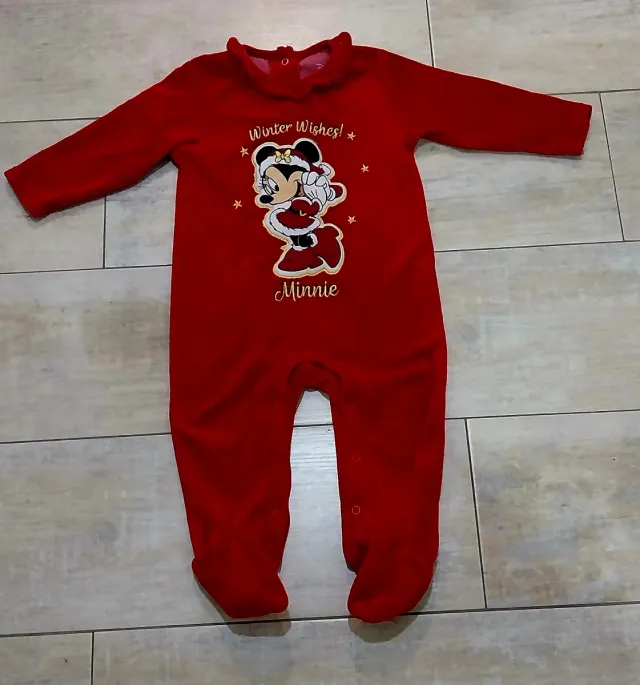 Pijama Minnie Navideño Rojo 80 cms