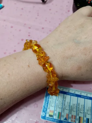 Bracciale simil ambra arancione