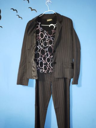 Traje de vestir mujer rayas