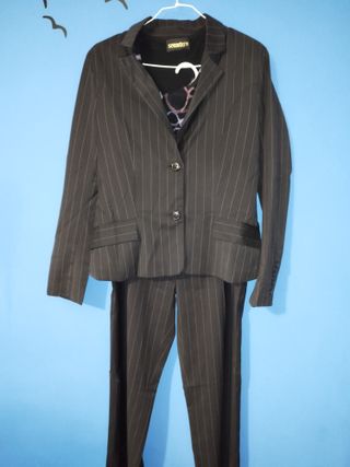 Traje de vestir mujer rayas