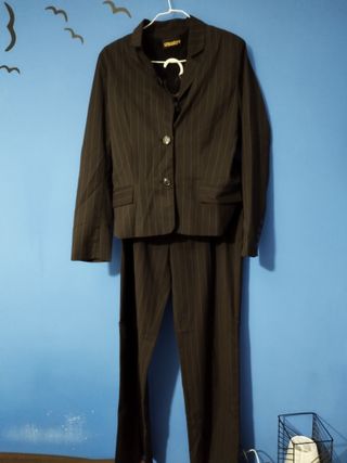 Traje de vestir mujer rayas