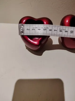 Coppia Portacandele Cuore Rossi