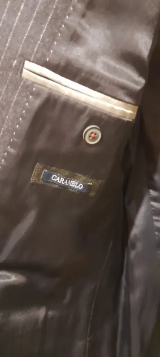 Blazer Lana Rayas Negro/Gris