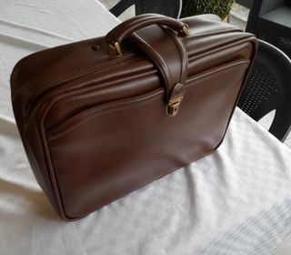 Valigia vintage Homa pelle marrone