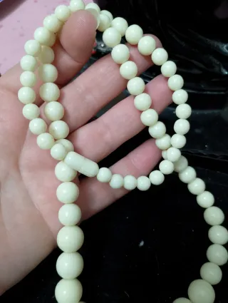 Collana vintage perle avorio