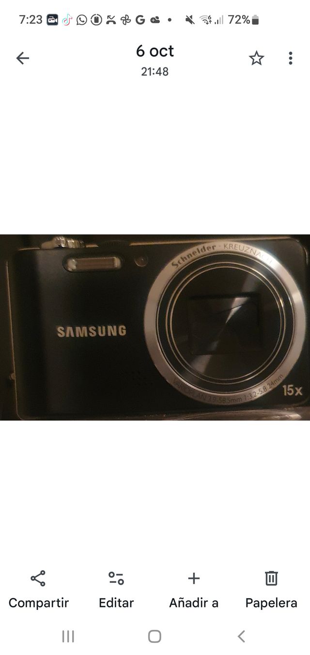 Cámara Digital Samsung Negra