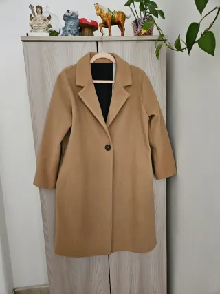 Cappotto elegante Cammello taglia XL