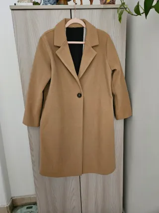 Cappotto elegante Cammello taglia XL