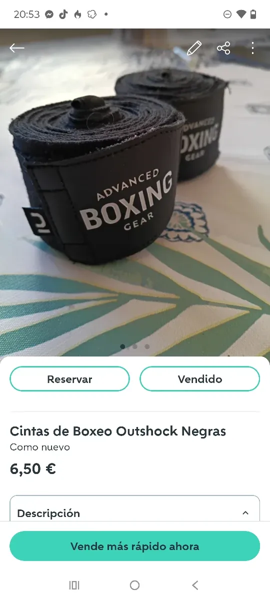 Guantes Boxeo OUTSHOCK BG120 Talla 2 con cintas