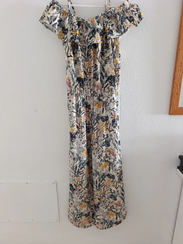 Abito lungo con stampa floreale