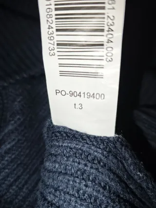 Jersey azul marino con cuello shawl