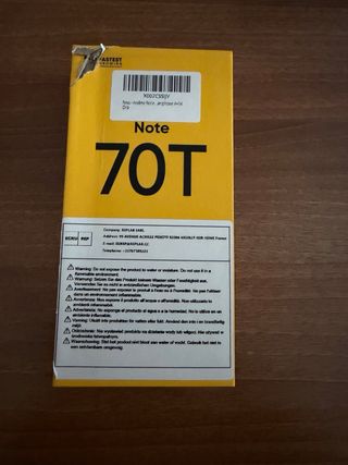 Smartphone Realme Note70T dorado
