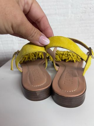 Sandalias Tater's Piel/Ante Amarillas Talla 38