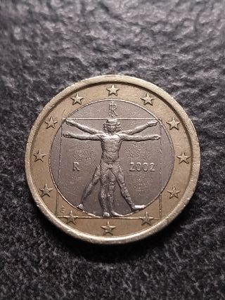 1 Euro 2002 Uomo Vitruviano Italia