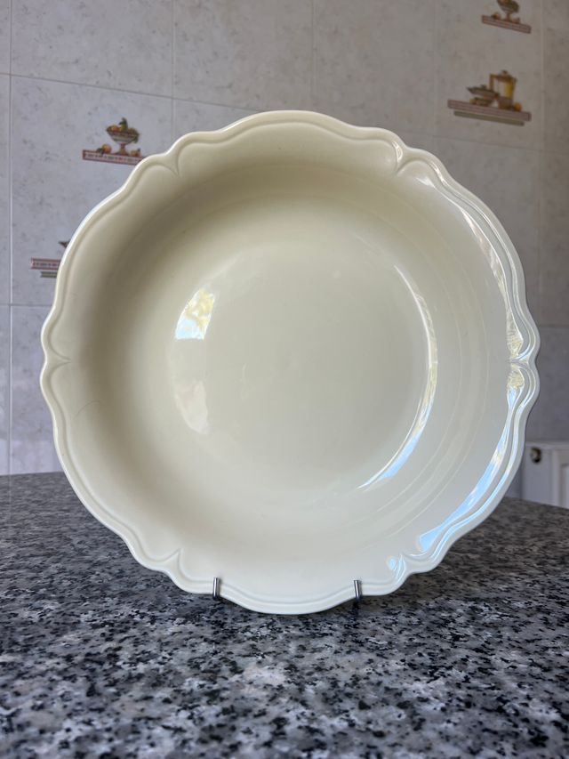 Insalatiera Limoges 28 cm - Porcellana beige - Nuova