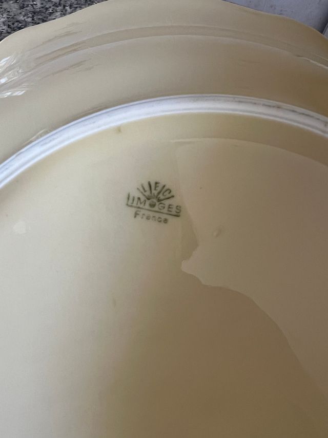 Insalatiera Limoges 28 cm - Porcellana beige - Nuova