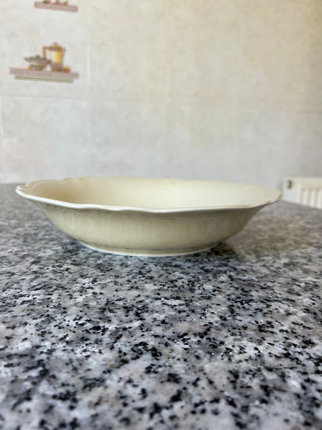 Insalatiera Limoges 28 cm - Porcellana beige - Nuova