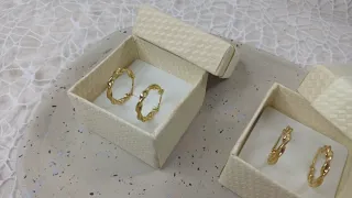 Conjunto 2 pares pendientes Chapado Oro
