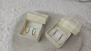 Conjunto 2 pares pendientes Chapado Oro