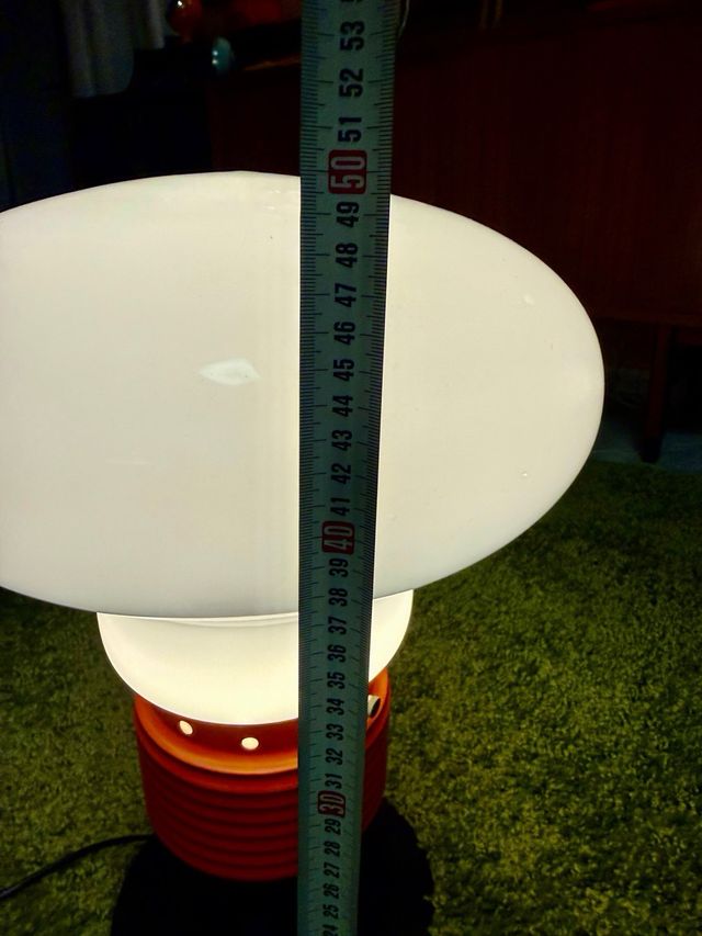 Lampada Grande Vintage Arancione e Bianca