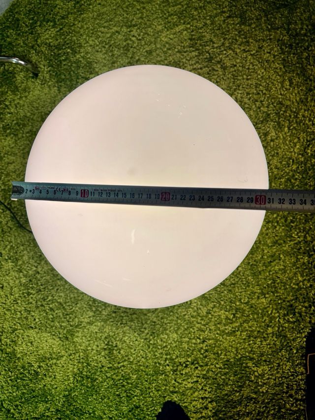 Lampada Grande Vintage Arancione e Bianca