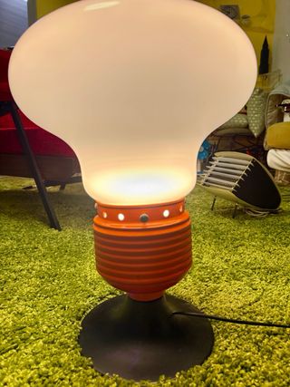 Lampada Grande Vintage Arancione e Bianca