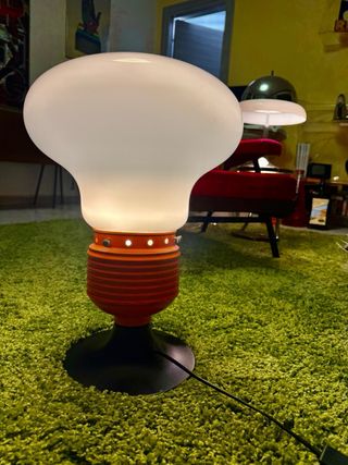 Lampada Grande Vintage Arancione e Bianca