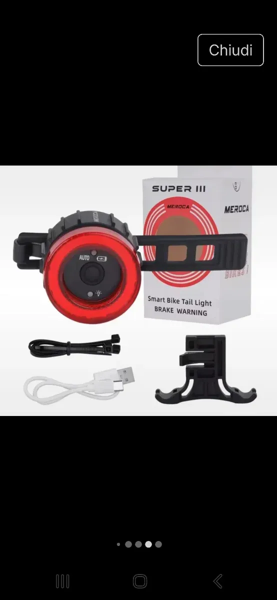 Luce LED posteriore bici/monopattino