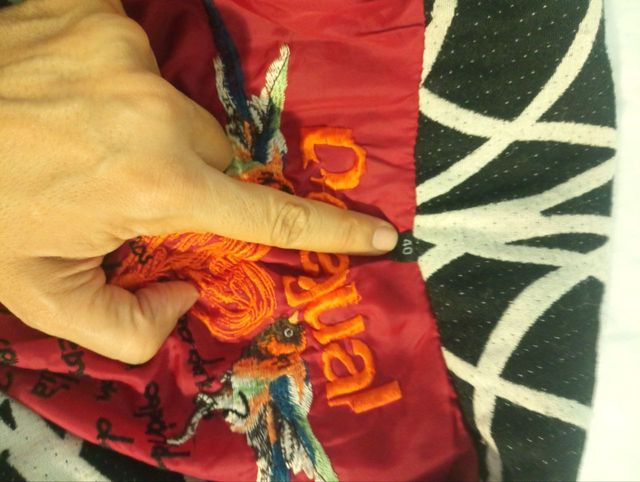 Abrigo Desigual Negro/Blanco Botones Multicolor