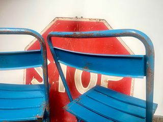 Vecchie sedie pieghevoli