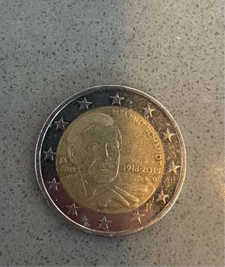 Moneta 2 Euro HELMUTH SCHMIDT 1918-2015 “D”