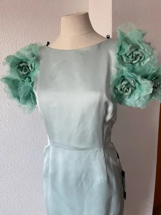 Vestido Matilde Cano verde talla 40 nuevo
