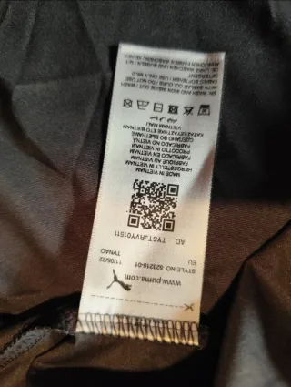 Camiseta Puma Mujer Negra y Gris Talla M