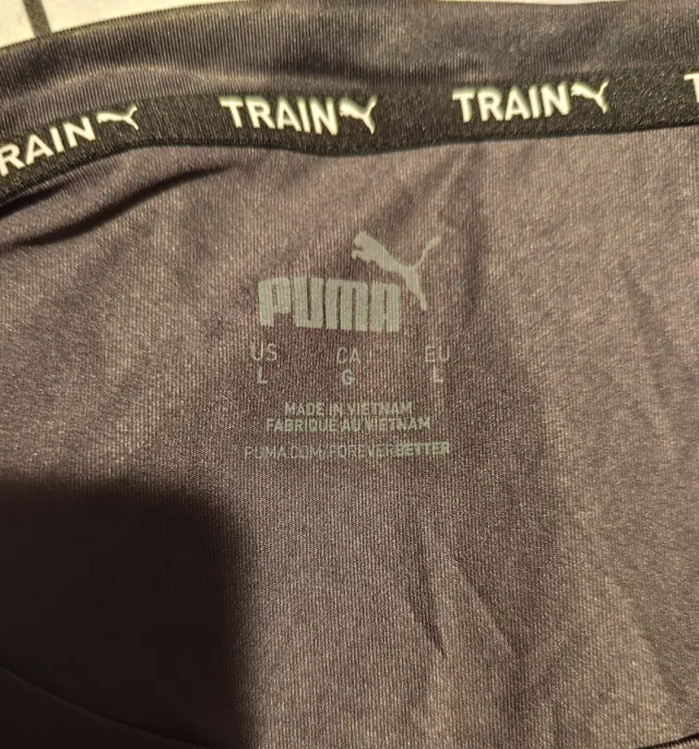 Camiseta Puma Mujer Negra y Gris Talla M