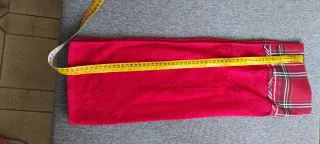 Coppia Asciugamani Rossi con Fantasia